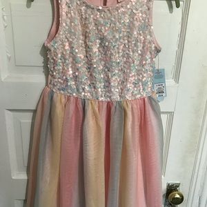 Cat & Jack Girls Rainbow Dress Size L (10/12)